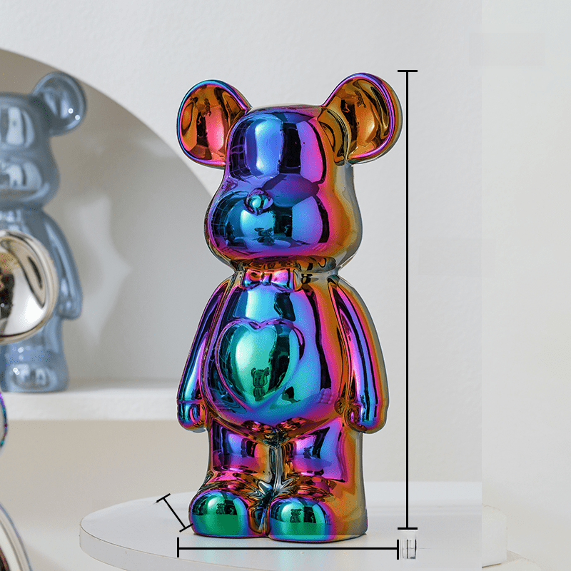 LuxeOurs | Figurine Céramique Élégante pour Décoration Intérieure