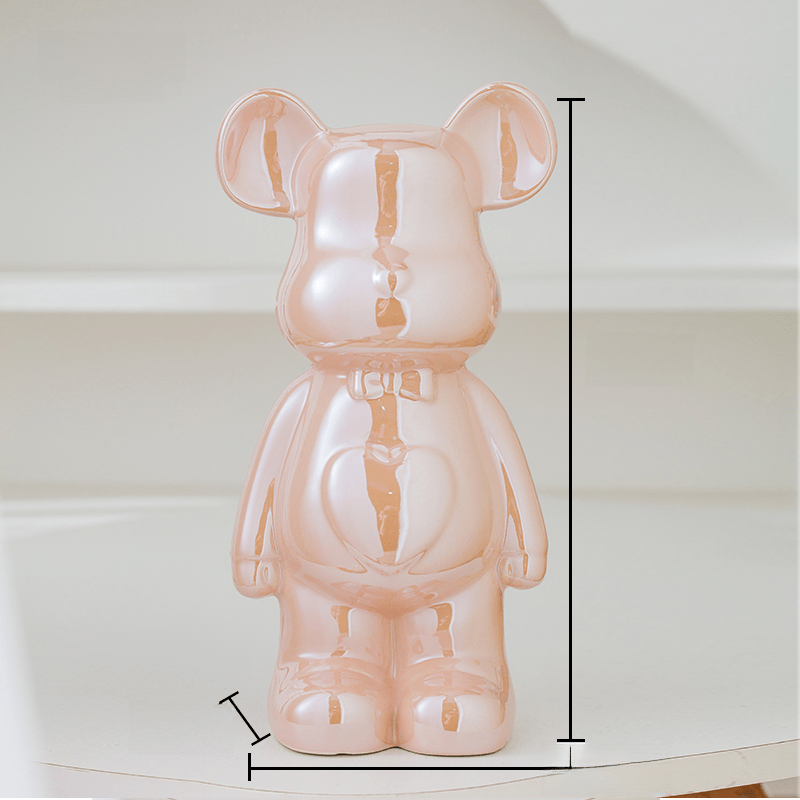 LuxeOurs | Figurine Céramique Élégante pour Décoration Intérieure