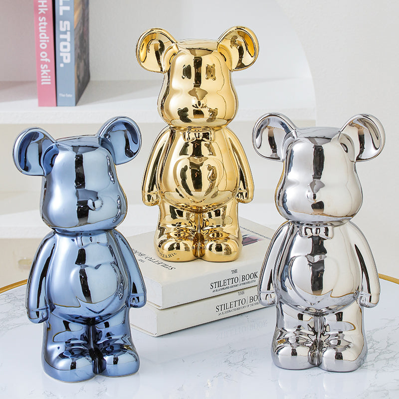 LuxeOurs | Figurine Céramique Élégante pour Décoration Intérieure