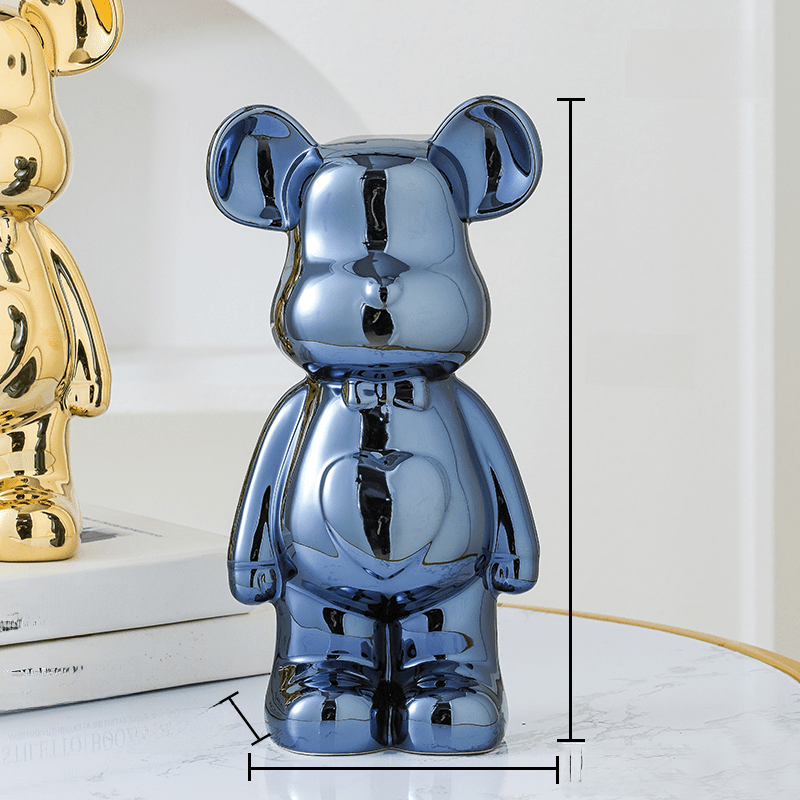 LuxeOurs | Figurine Céramique Élégante pour Décoration Intérieure
