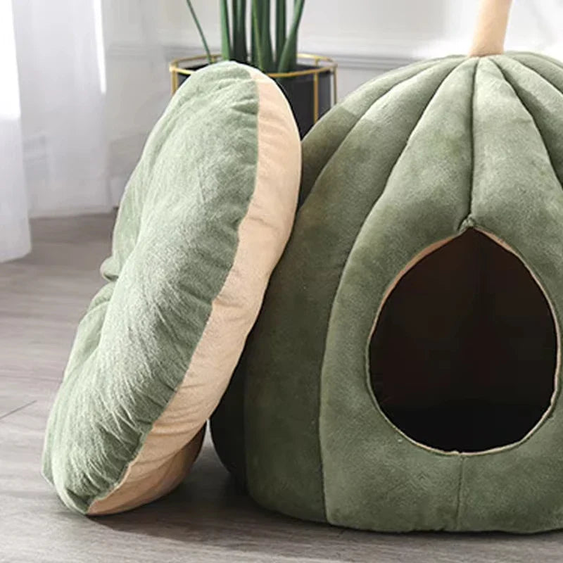 CitrouilleChaud | Nid Fermé Confortable pour Chat