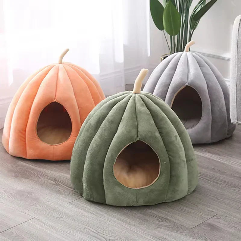 CitrouilleChaud | Nid Fermé Confortable pour Chat