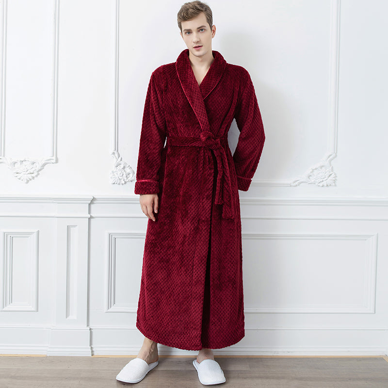 ConfortFlanelle | Peignoir Thermique Extra Long pour Hommes
