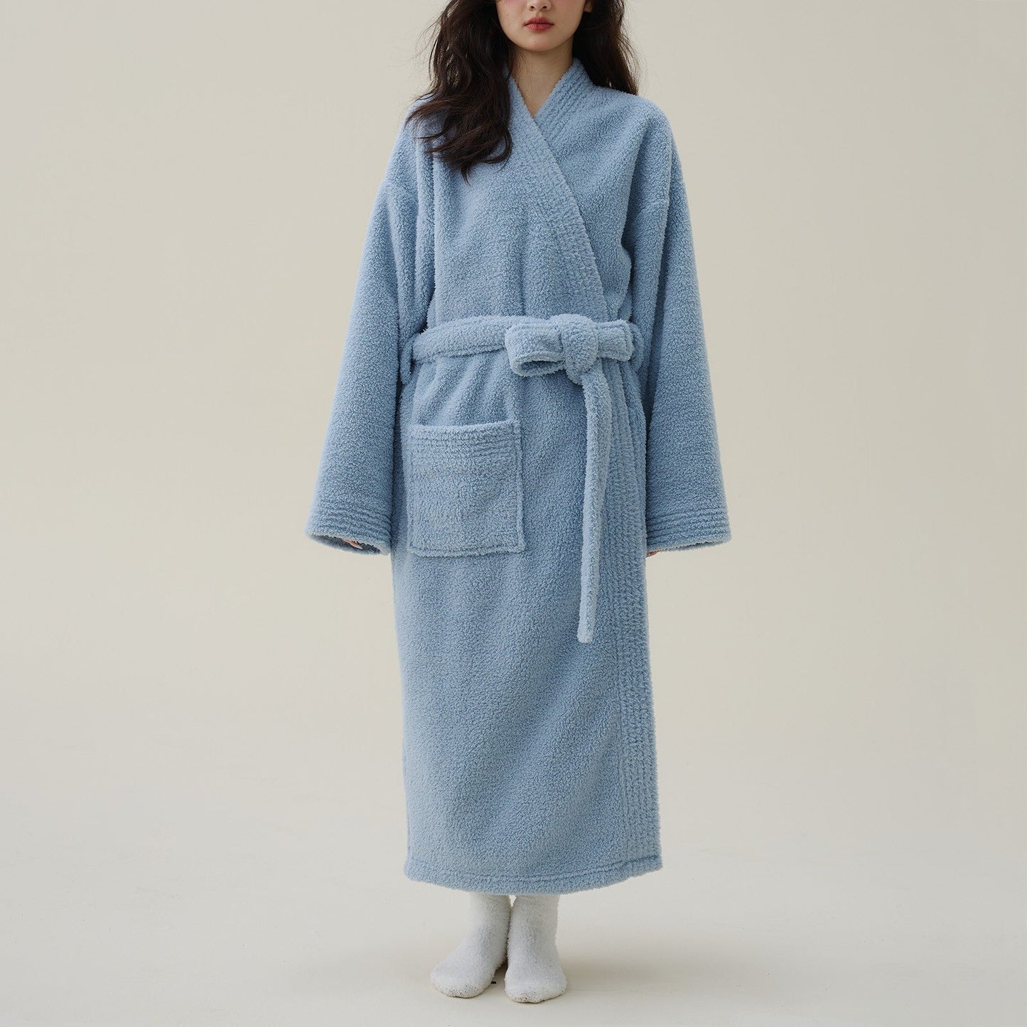 LuxeDouceur | Peignoir Flanelle Fleece pour Femme