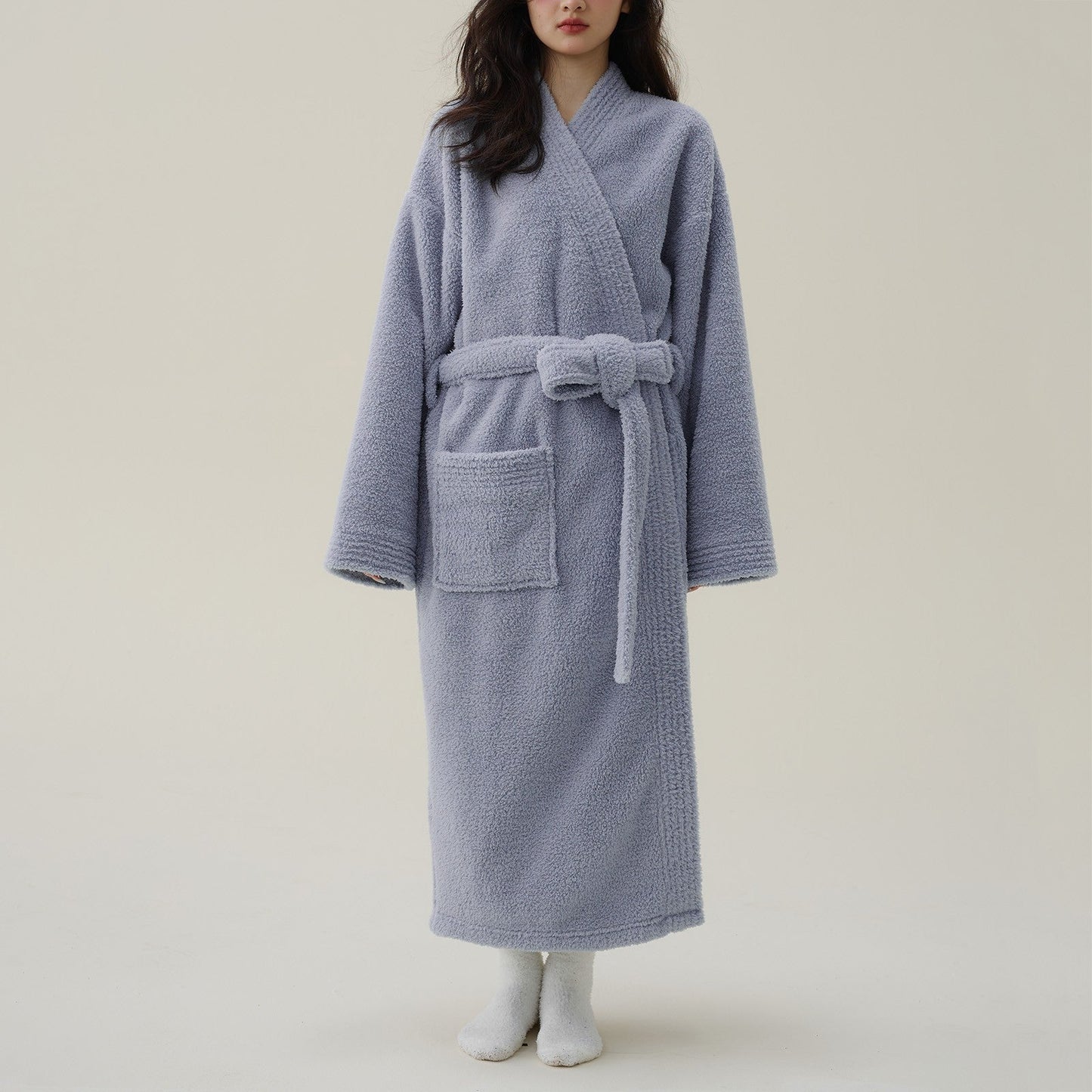 LuxeDouceur | Peignoir Flanelle Fleece pour Femme
