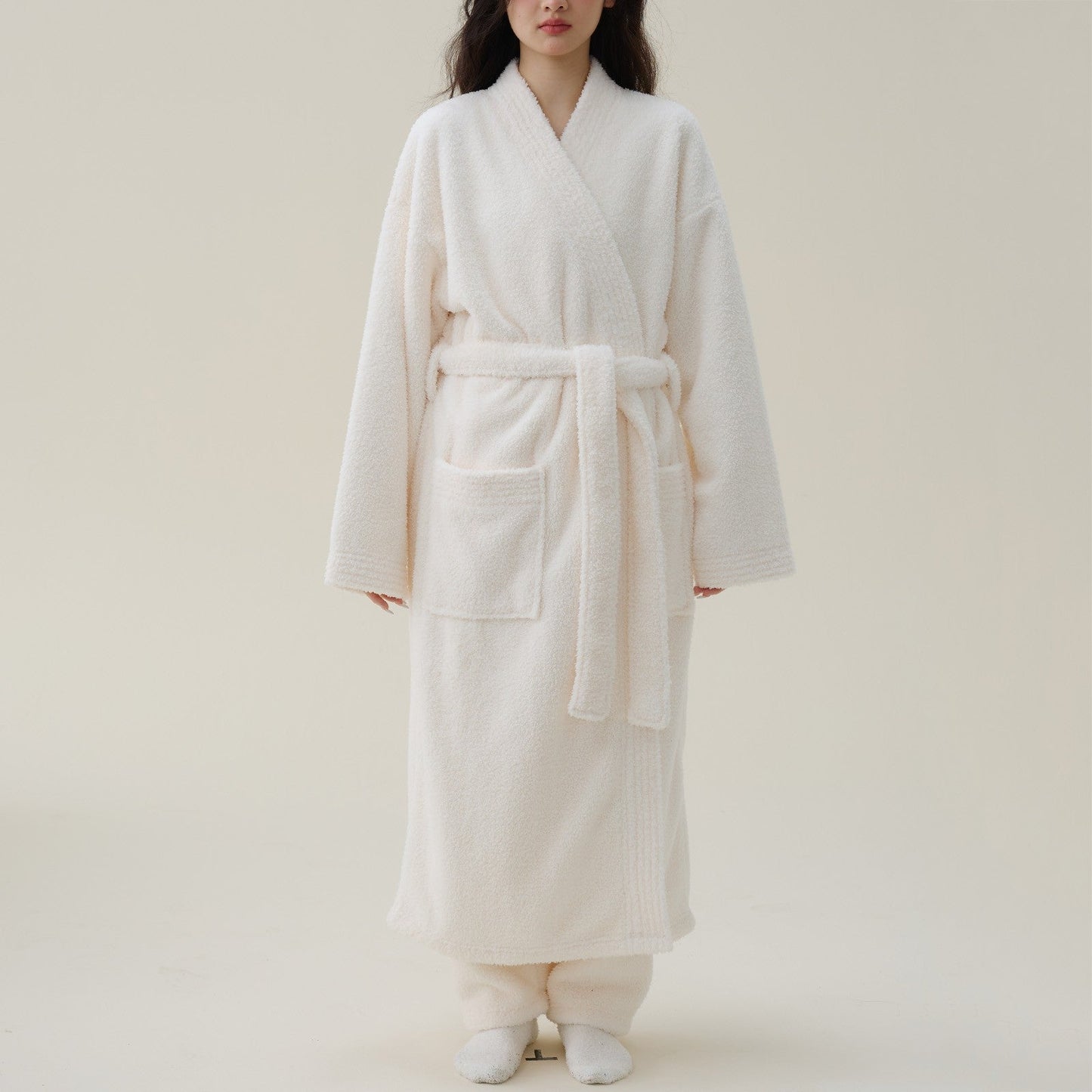 LuxeDouceur | Peignoir Flanelle Fleece pour Femme