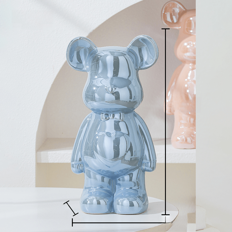 LuxeOurs | Figurine Céramique Élégante pour Décoration Intérieure