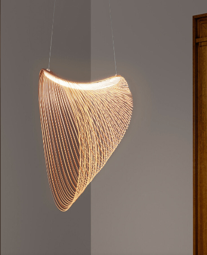 BouleauChic | Lampe Suspendue en Bois de Bouleau Élégante