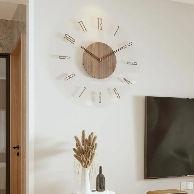 StyleÉpoque | Horloge Murale Bois Moderne pour Intérieur