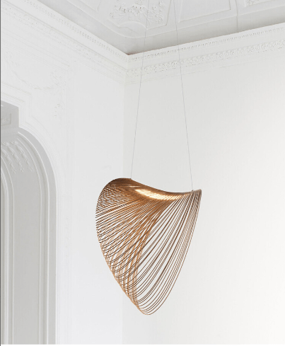 BouleauChic | Lampe Suspendue en Bois de Bouleau Élégante