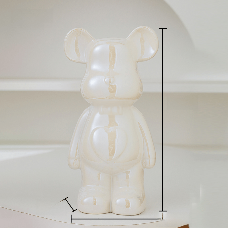 LuxeOurs | Figurine Céramique Élégante pour Décoration Intérieure