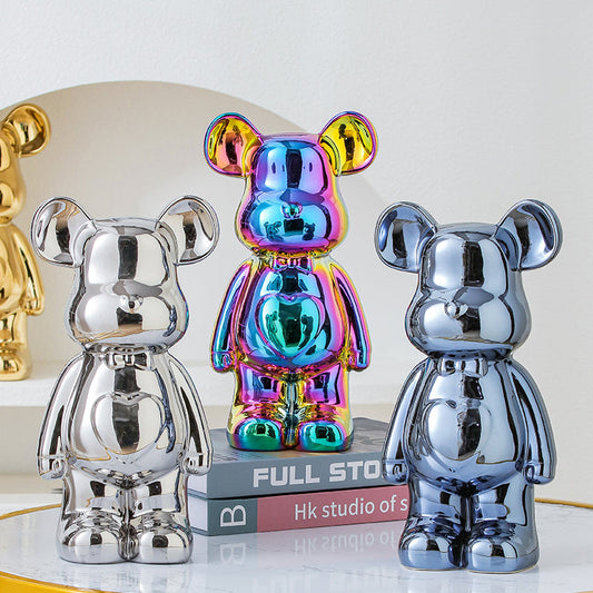 LuxeOurs | Figurine Céramique Élégante pour Décoration Intérieure