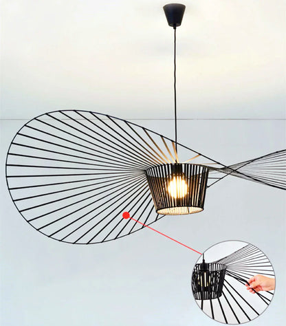 ChicNoir | Lampe Pendante Chapeau Noir