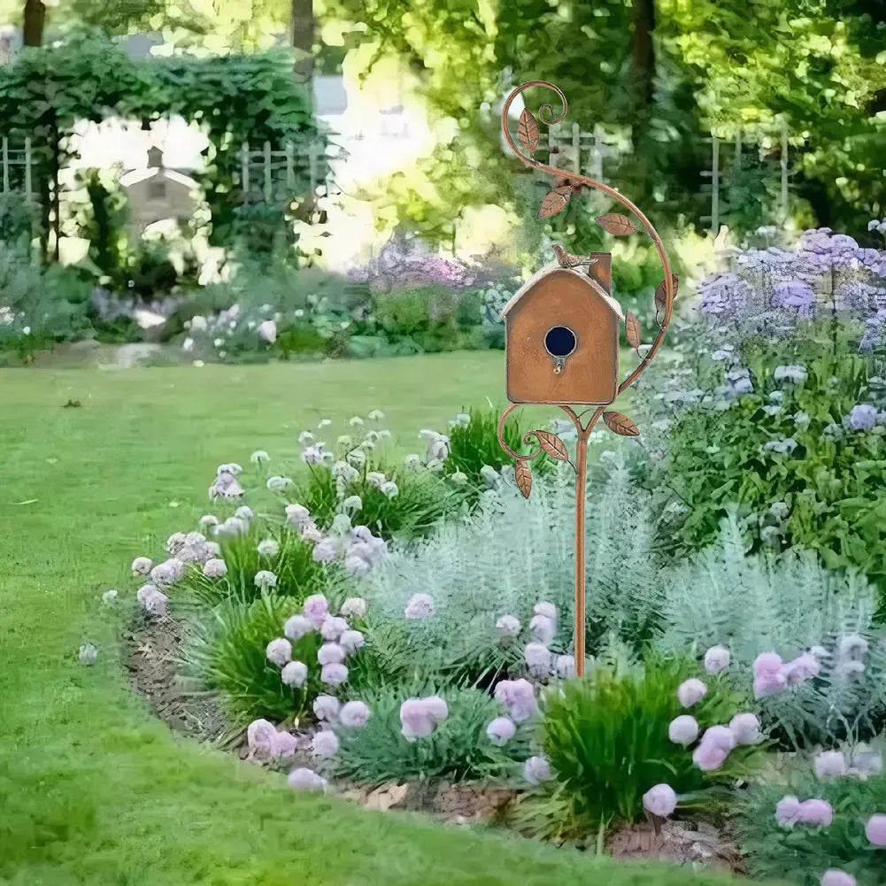 PlumeLuxe | Maison pour Oiseaux avec Poteau pour Jardin