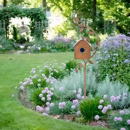 PlumeLuxe | Maison pour Oiseaux avec Poteau pour Jardin