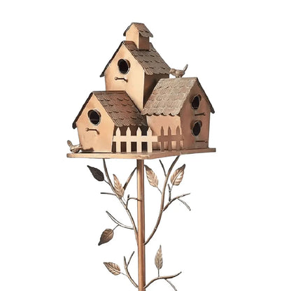PlumeLuxe | Maison pour Oiseaux avec Poteau pour Jardin