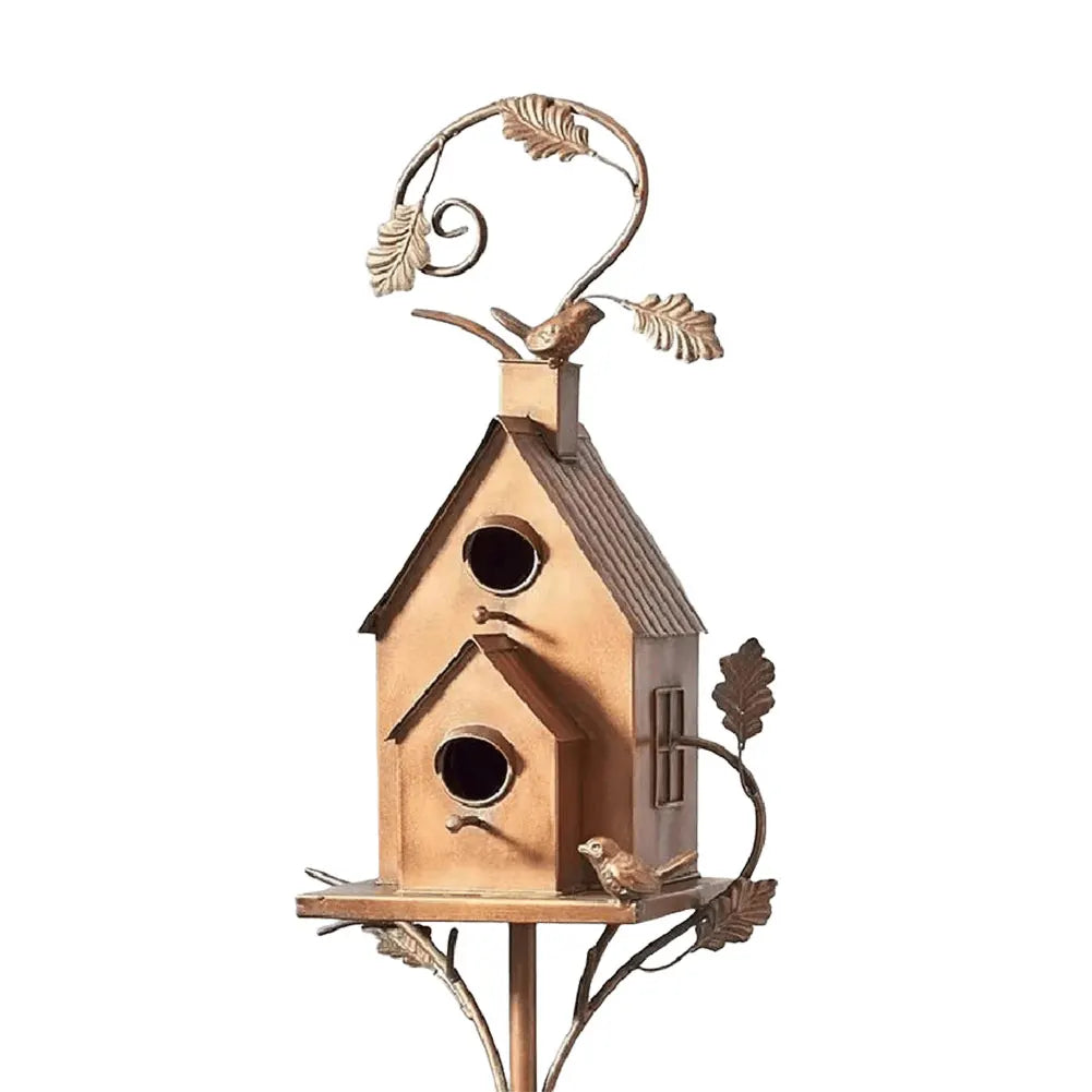 PlumeLuxe | Maison pour Oiseaux avec Poteau pour Jardin