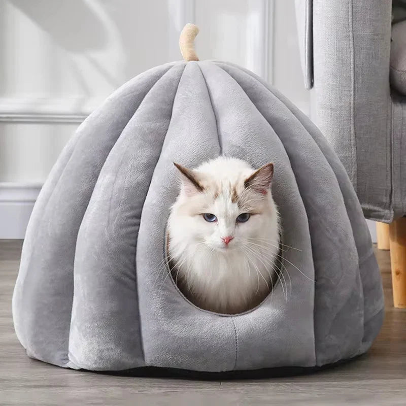 CitrouilleChaud | Nid Fermé Confortable pour Chat