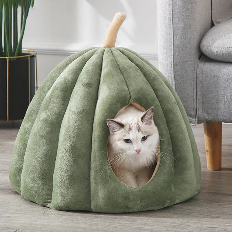 CitrouilleChaud | Nid Fermé Confortable pour Chat