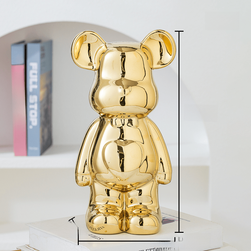 LuxeOurs | Figurine Céramique Élégante pour Décoration Intérieure