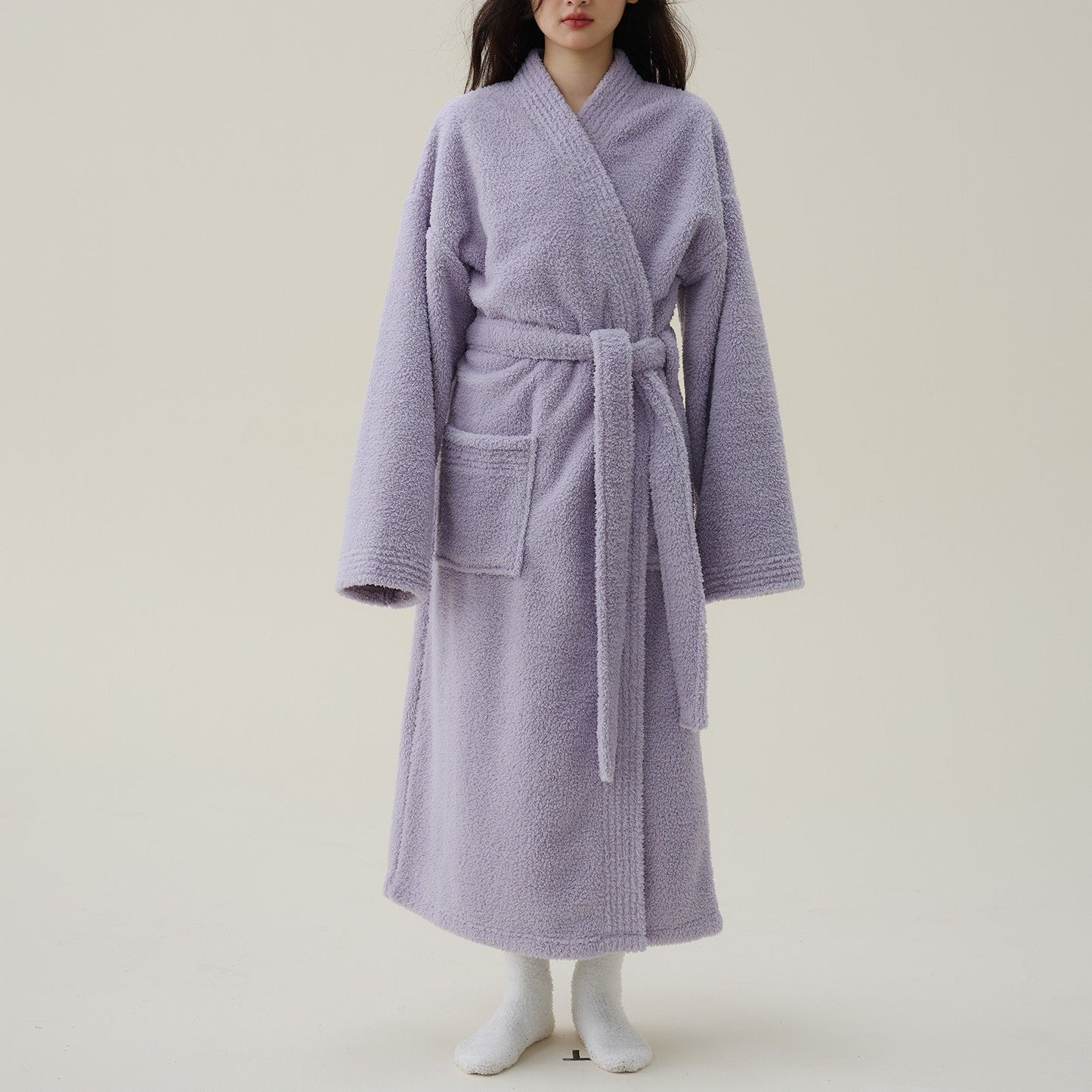 LuxeDouceur | Peignoir Flanelle Fleece pour Femme